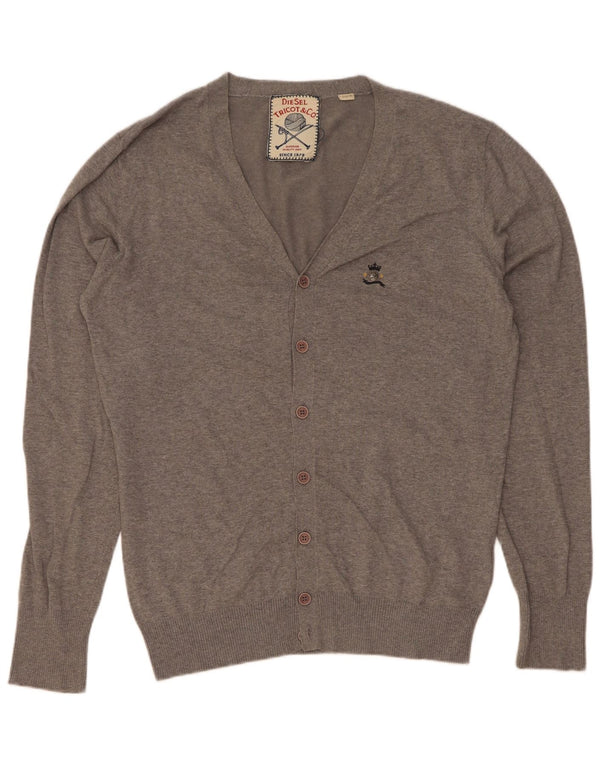 Pulover cardigan pentru bărbați Diesel XL bumbac gri