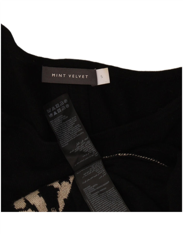 MINT VELVET Pulover pentru femei, cu model abstract, cu gât de barcă, UK 10 Small Bl