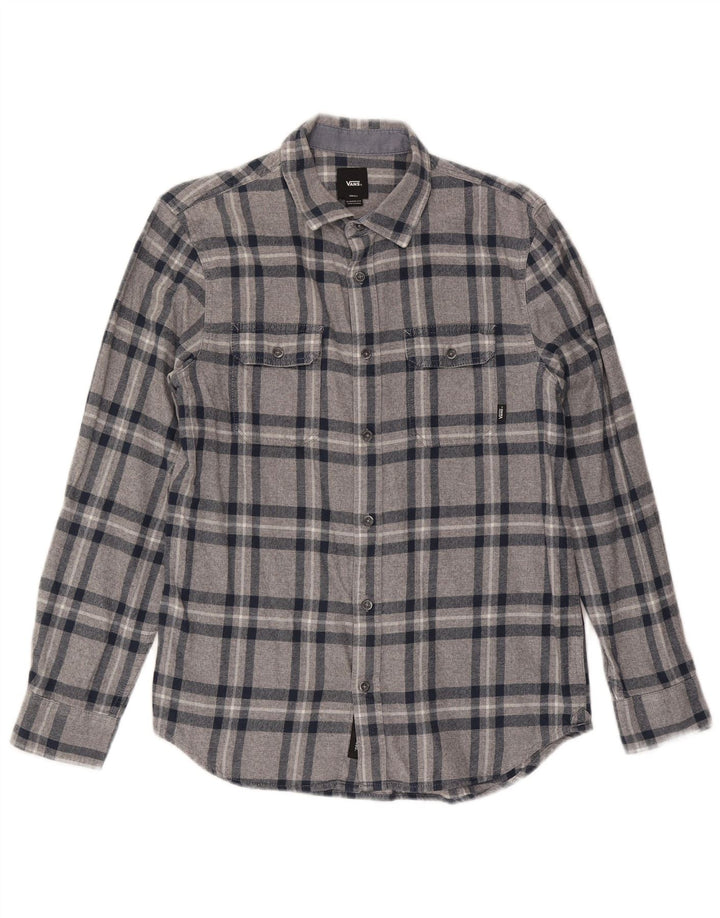 Cămașă pentru bărbați Vans Classic Fit Flannel Bumbac cu carouri, gri mică