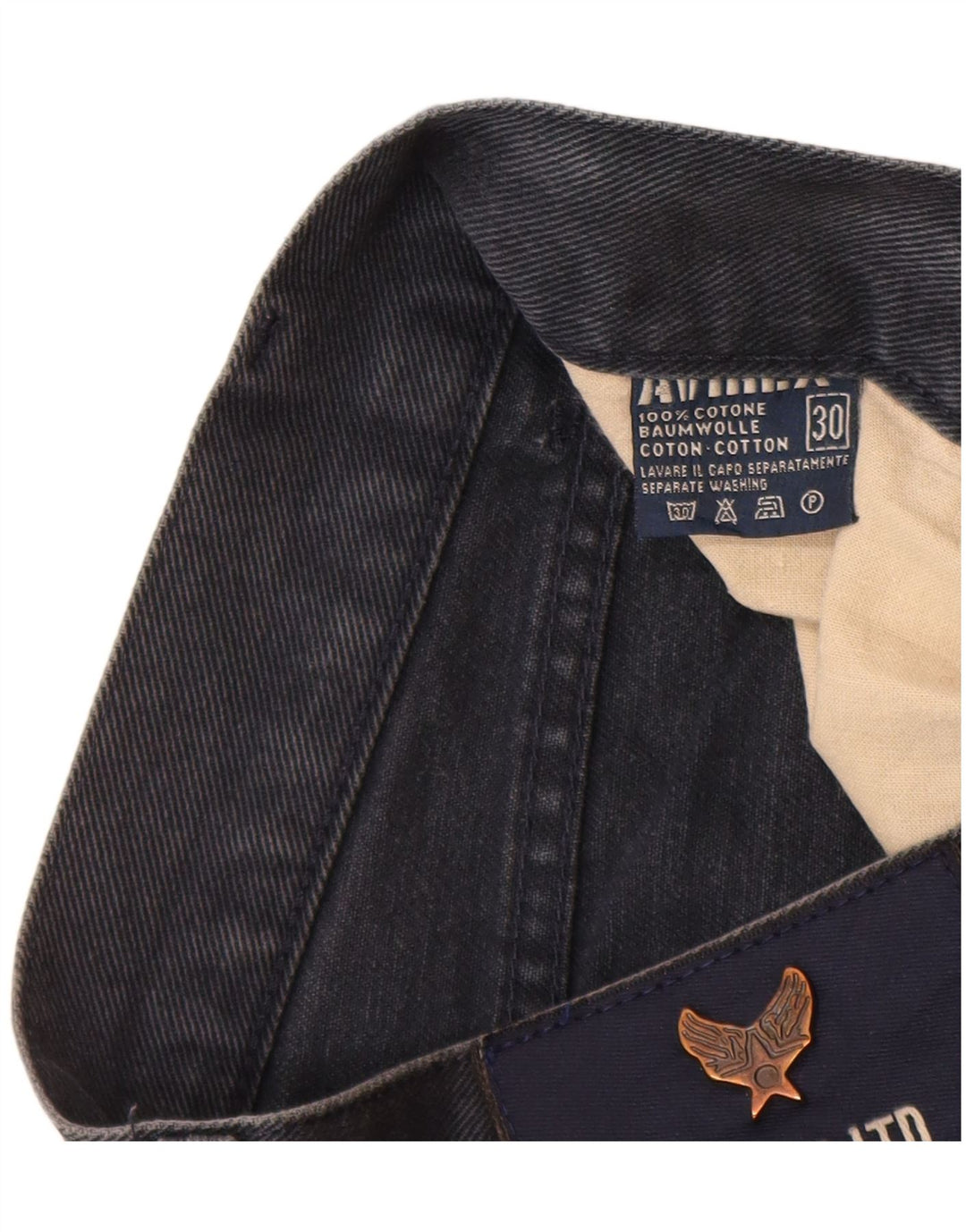 Blugi drepti pentru bărbați Avirex W30 L31 Bumbac bleumarin