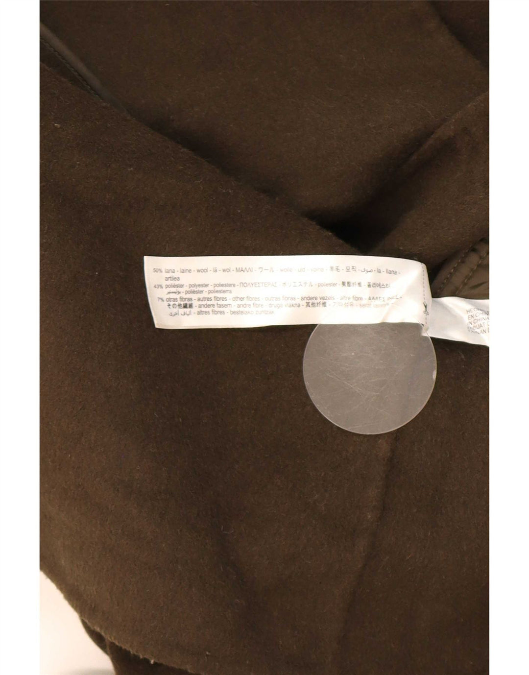 Jachetă Blazer oversized pentru femei Zara UK 10 Lână kaki mică