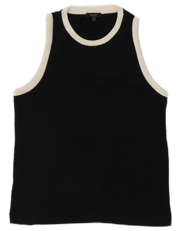 Vestă Massimo Dutti pentru femei, UK 12, bumbac mediu negru