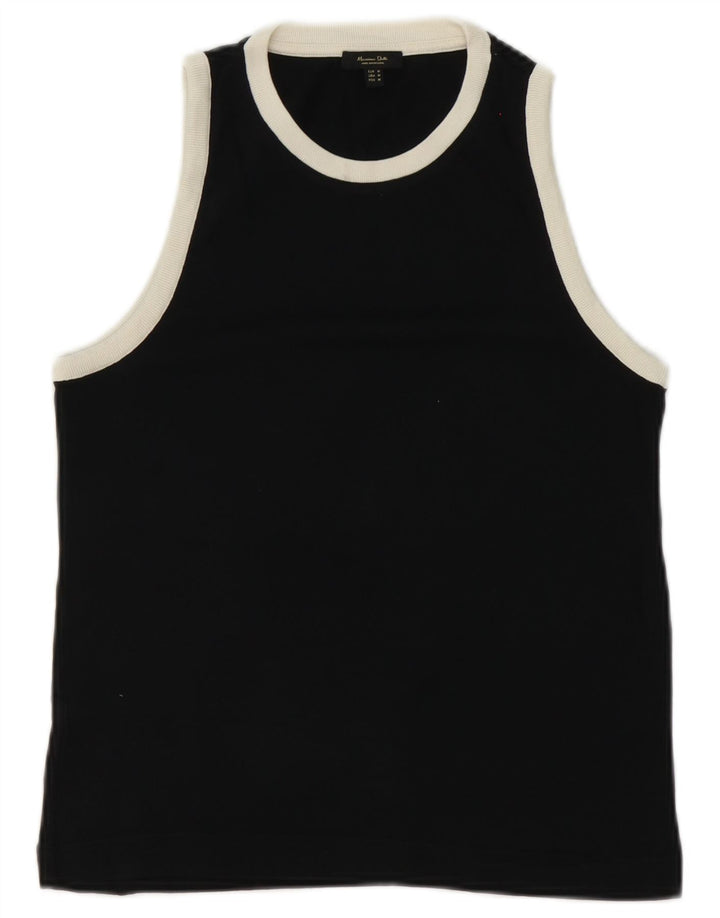 Vestă Massimo Dutti pentru femei, UK 12, bumbac mediu negru