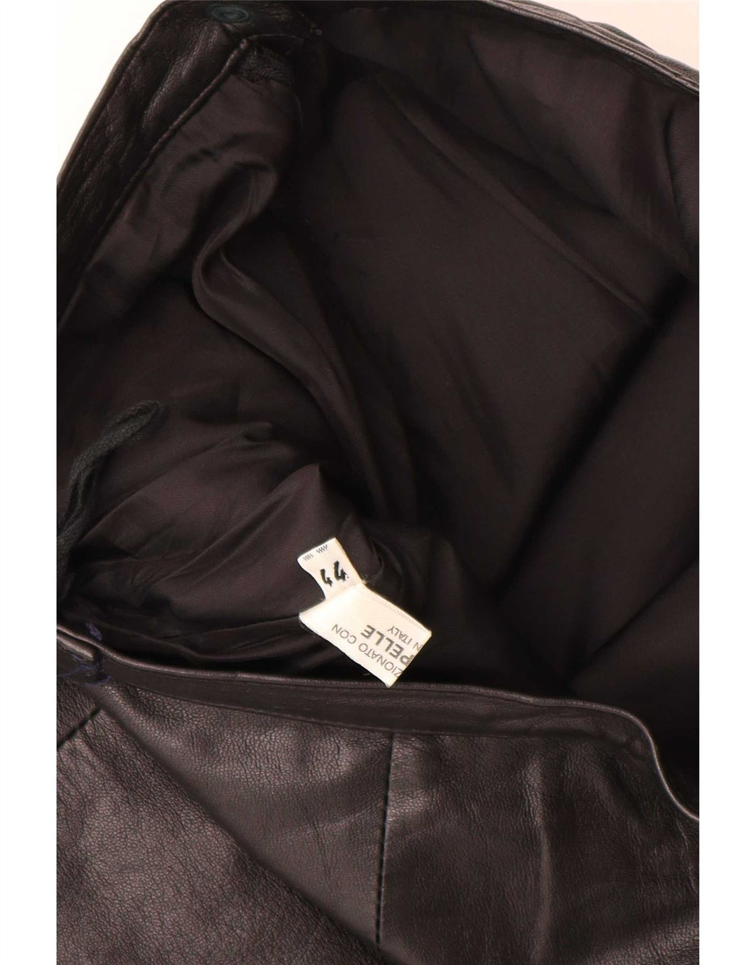 Fusta din piele vintage pentru femei IT 44 Medium W28 Negru