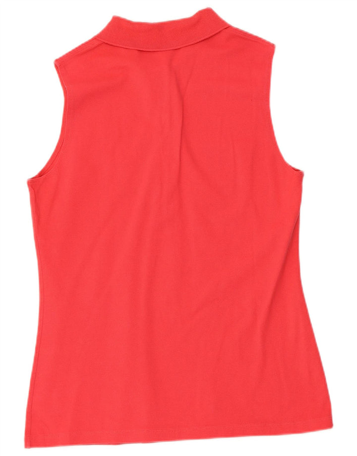 Tricou polo fără mâneci pentru femei LACOSTE Mărimea 42 bumbac roșu mare