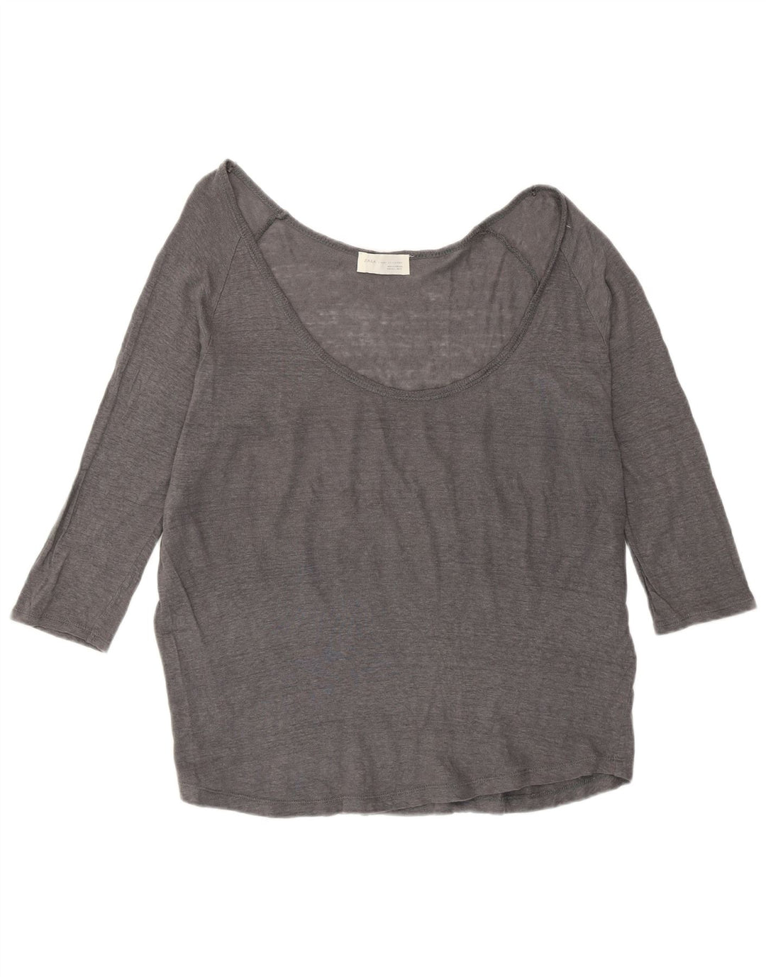 Top femeie Zara cu mâneci 3/4 UK 16 mare gri