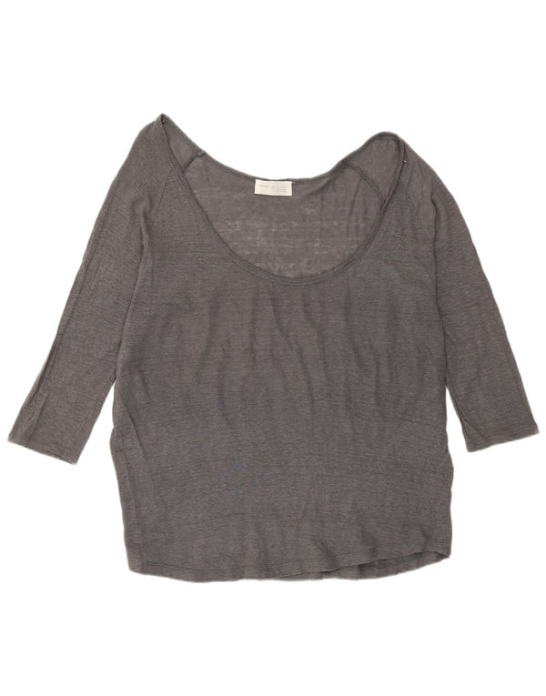 Top femeie Zara cu mâneci 3/4 UK 16 mare gri