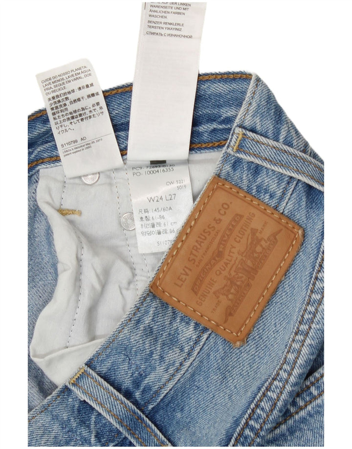 Blugi drepti pentru femei Levi's Ribcage W24 L27 Bumbac albastru