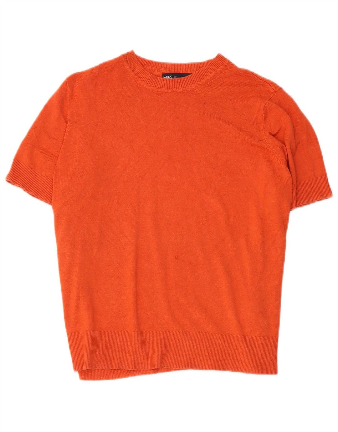 Marks & Spencer pentru femei Crop Tricou Top UK 14 Medium Red Viscose