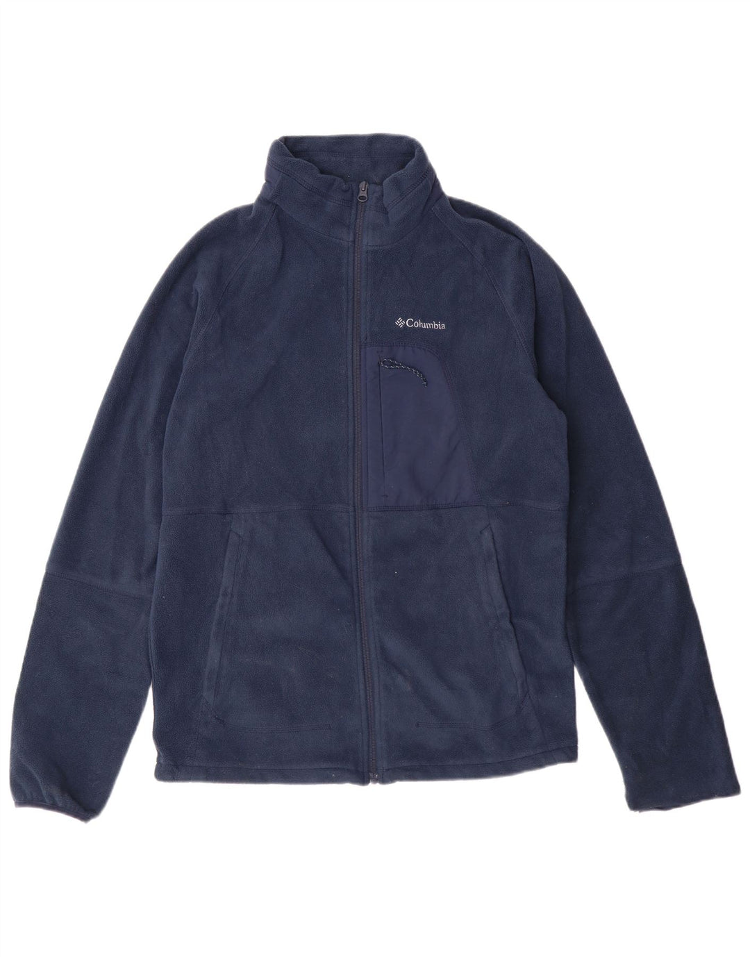 Jachetă fleece Columbia pentru bărbați, poliester mediu albastru bleumarin