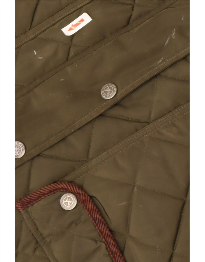 Crew Clothing Jachetă matlasată pentru bărbați UK 38 Poliester verde mediu