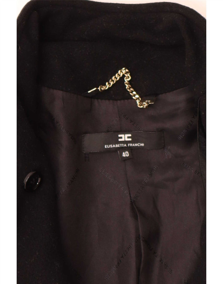 Palton supradimensionat pentru femei Elisabetta Franchi IT 40 Mic Negru