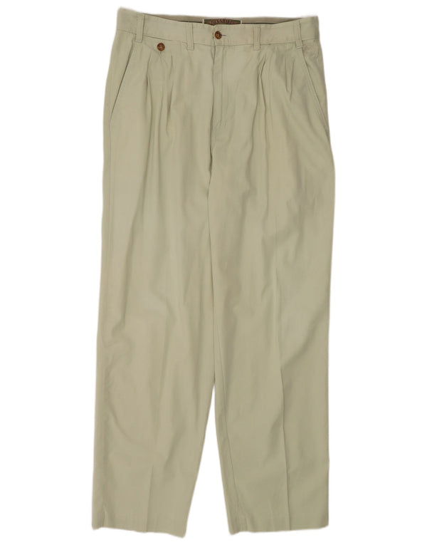 Pantaloni chino vintage pentru bărbați IT 48 Medium W32 L32 Kaki Bumbac