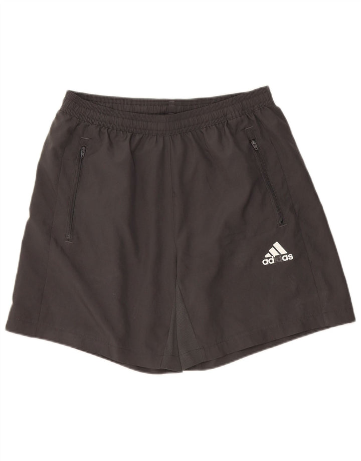 Pantaloni scurți sport ADIDAS pentru bărbați, poliester mediu negru