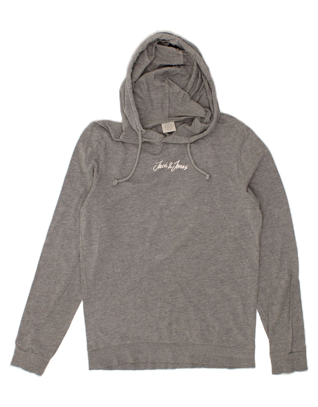 JACK & JONES Mens Hoodie Jumper Small Grey Cotton Vintage Jack & Jones and Second-Hand Jack & Jones from Messina Hembry 
