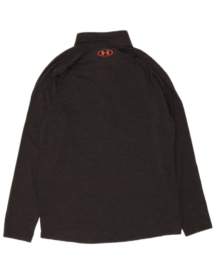 Top de trening Under Armour pentru bărbați, cu fermoar și gât, negru