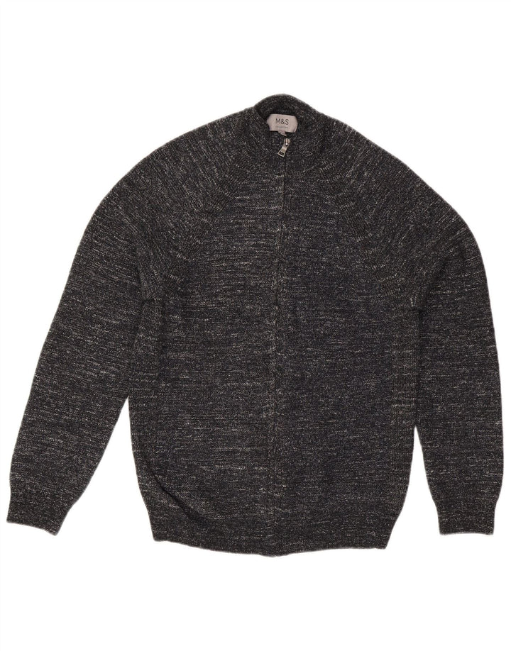 Pulover cardigan pentru bărbați Marks & Spencer, poliester cu pete negru mic