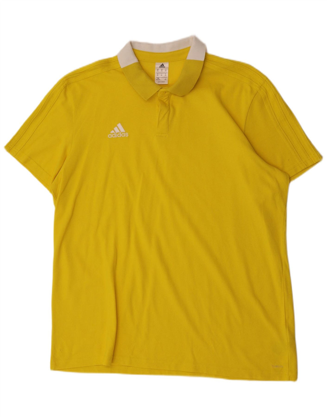 Tricou polo Adidas pentru bărbați 2XL, bumbac galben