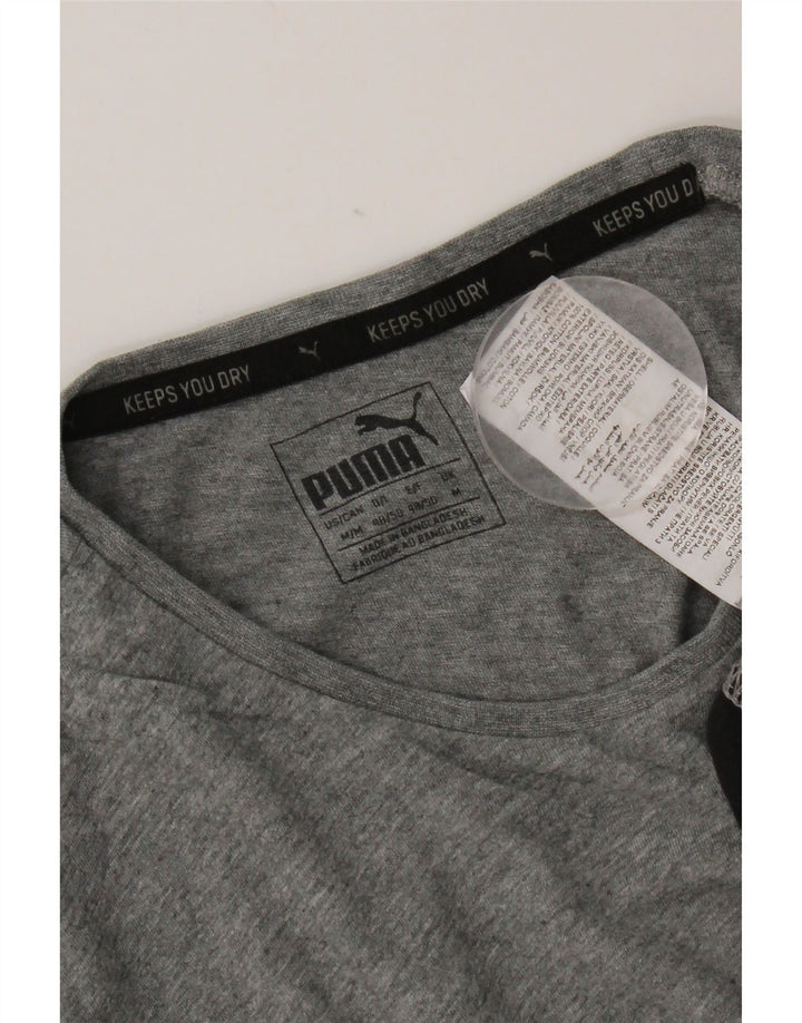 Tricou grafic Puma pentru bărbați Top, gri mediu, bumbac color bloc