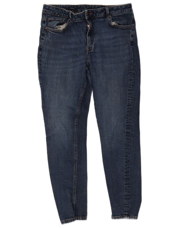 Crew Clothing Blugi skinny pentru femei UK 16 Large W34 L28 Bleumarin Bumbac