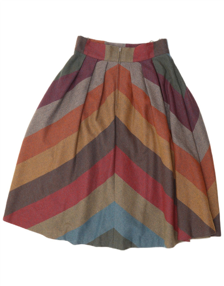 Fustă A-Line pentru femei VINTAGE EU 40 Medium W30 Multicolore în dungi