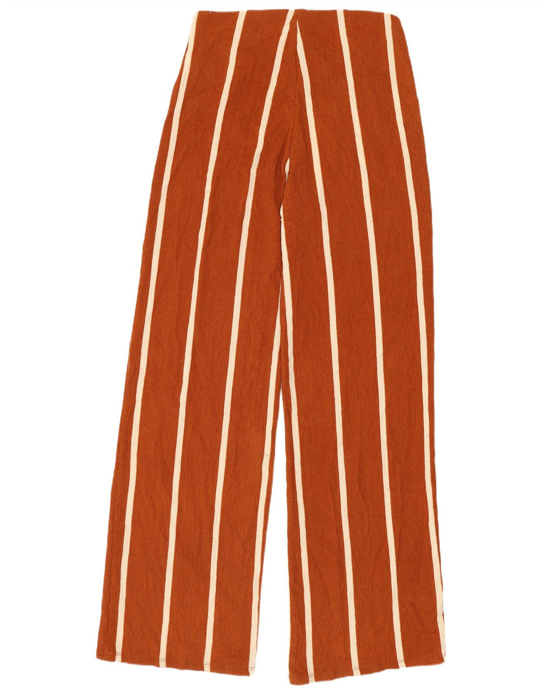 Pantaloni pentru femei Zara cu picioare late Mediu L28 L31 Poliester cu dungi maro