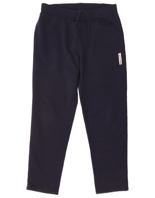 Pantaloni de trening Jack & Jones pentru bărbați, poliester mediu bleumarin