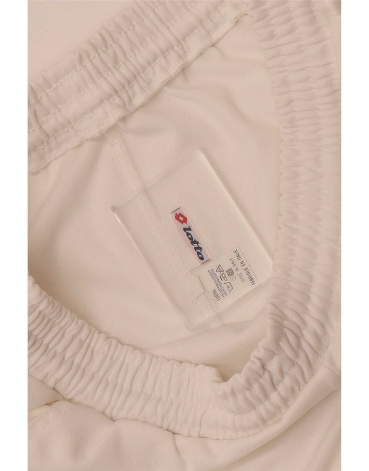 Pantaloni scurti sport pentru femei Lotto UK 12 Medium White Geometric