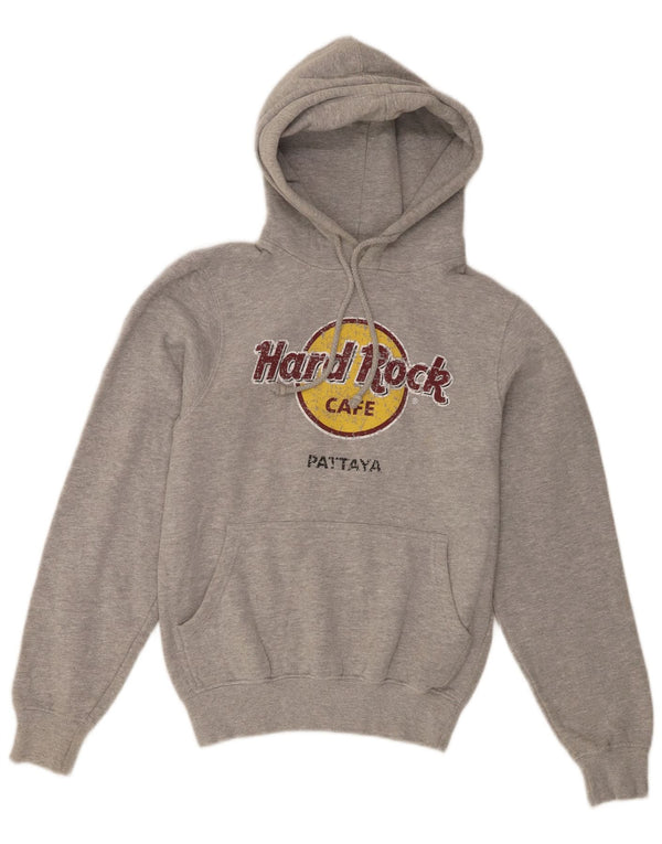 Hard Rock Cafe Pattaya Hoodie Pulover pentru femei UK 10 Small Grey Flecked