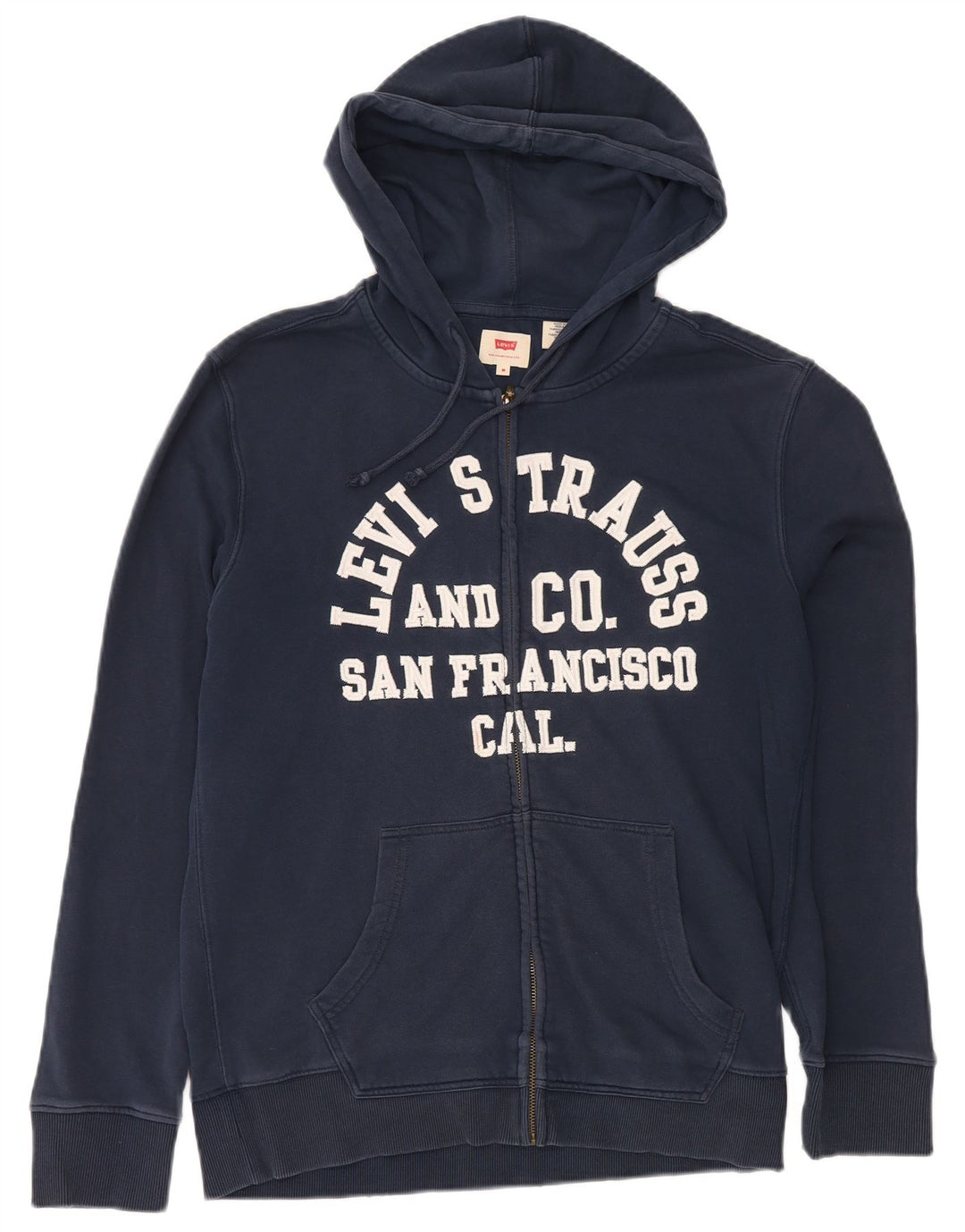 Pulover LEVI'S pentru bărbați, cu fermoar grafic, bumbac, albastru, mediu