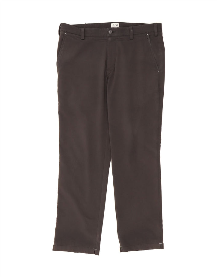 ADIDAS Mens Straight Chino Trousers W34 L30 Grey Polyester Vintage Adidas and Second-Hand Adidas from Messina Hembry 