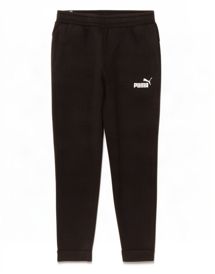 Pantaloni de trening Puma pentru bărbați Joggeri, bumbac mediu negru