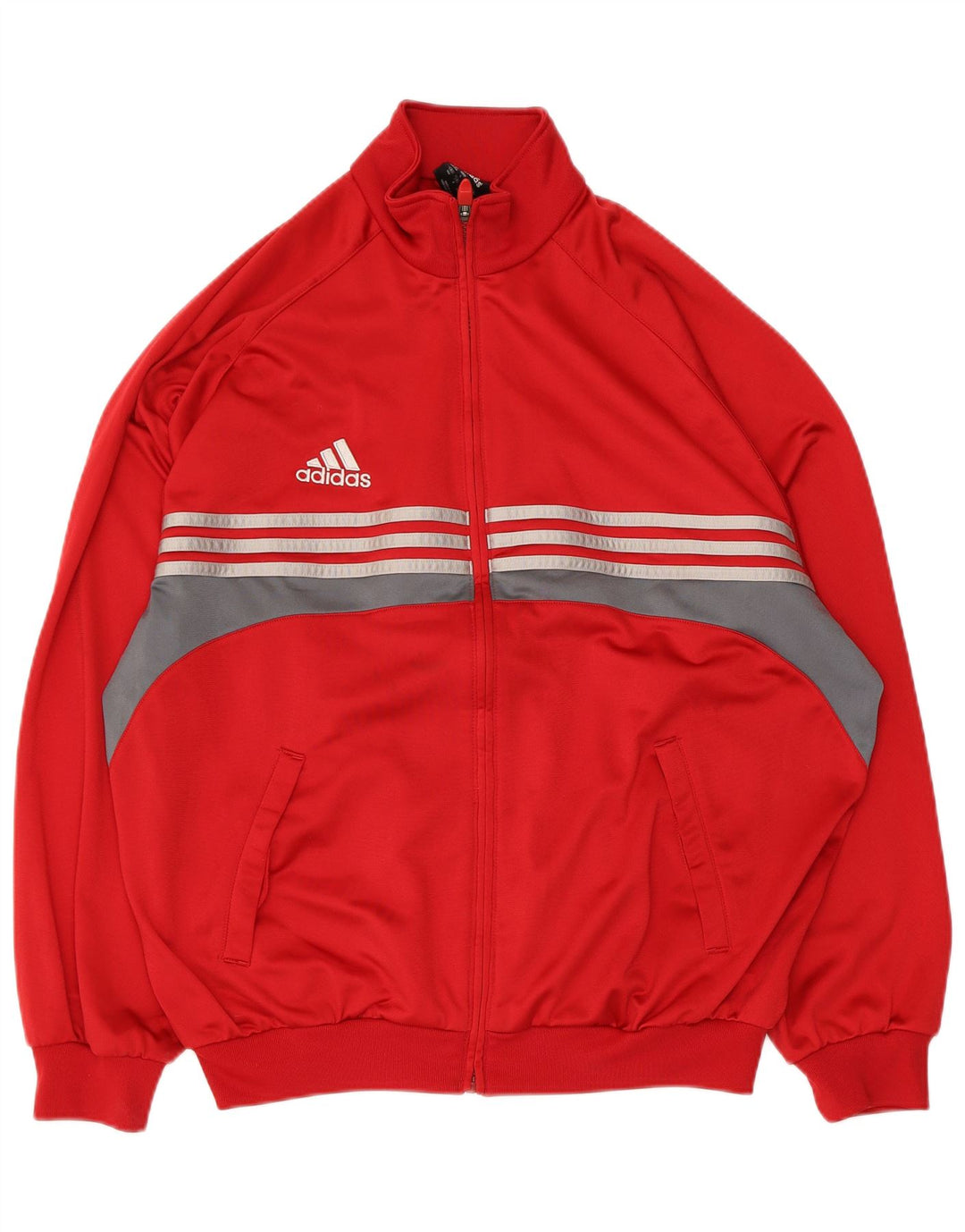Jachetă de trening pentru bărbați Adidas Marea Britanie 44/46 Poliester color bloc roșu mare