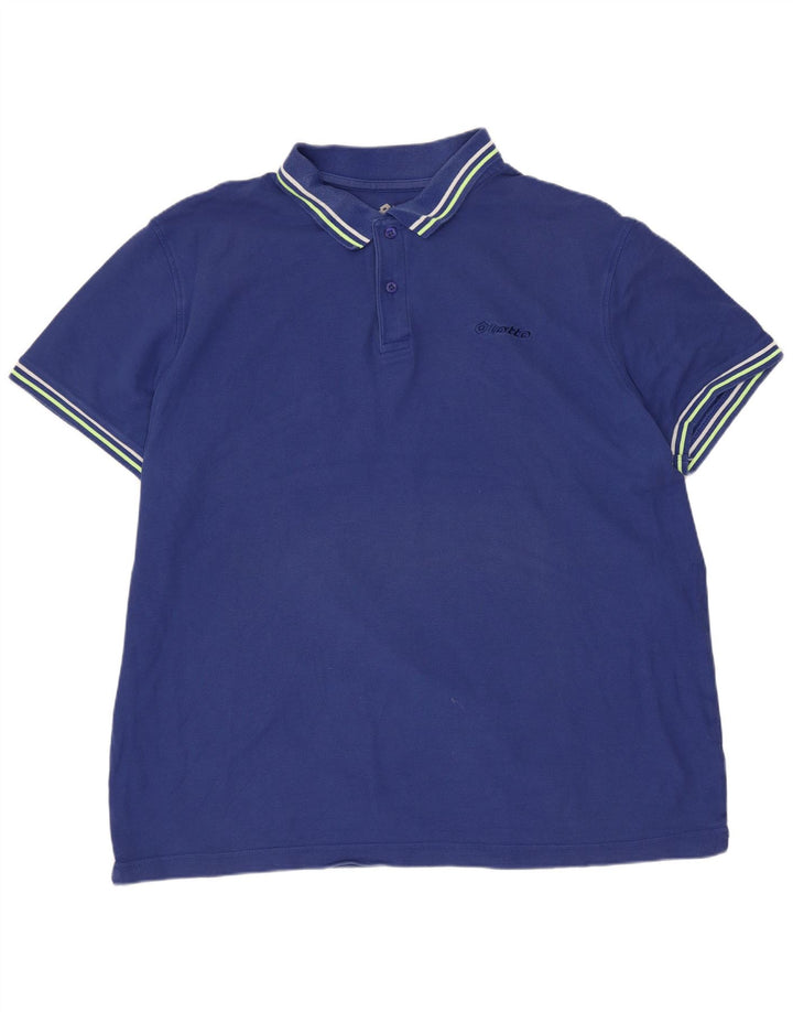 Tricou polo pentru bărbați Lotto 2XL Albastru