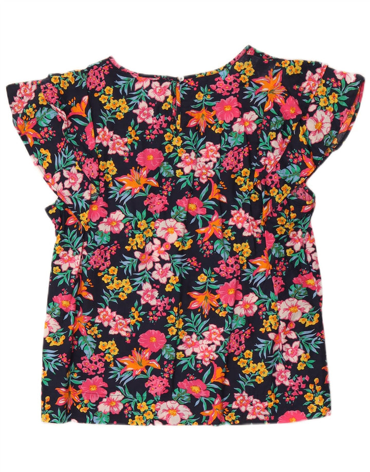 Bluză J. Crew pentru femei Batwing Top UK 14 Medium Multicolor Floral Bumbac