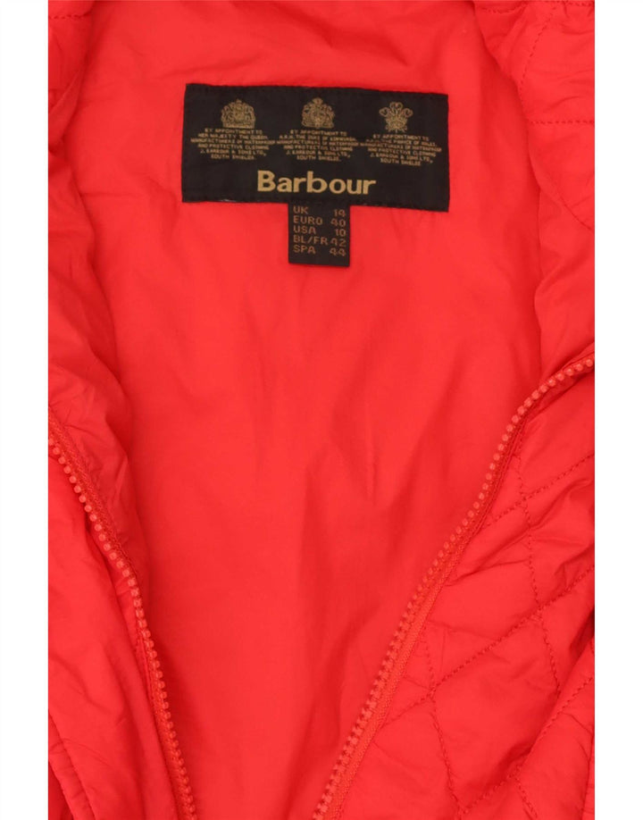 Gilet matlasat Barbour pentru femei UK 14, mare, roșu, poliamidă