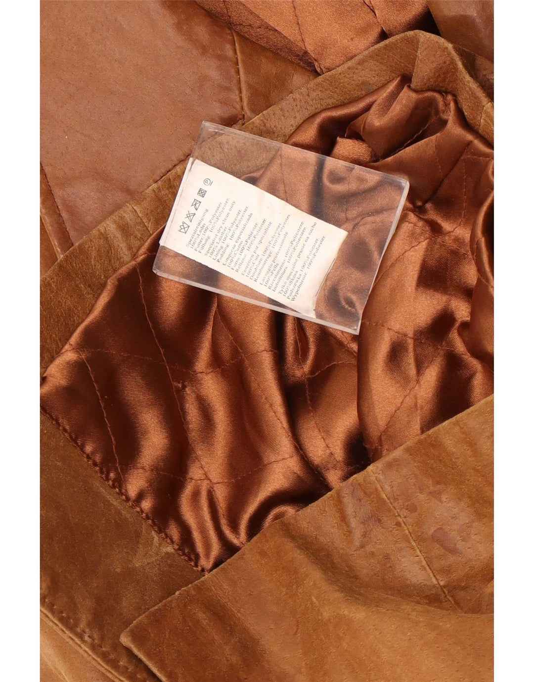 Palton din piele vintage pentru femei IT 46 mare maro