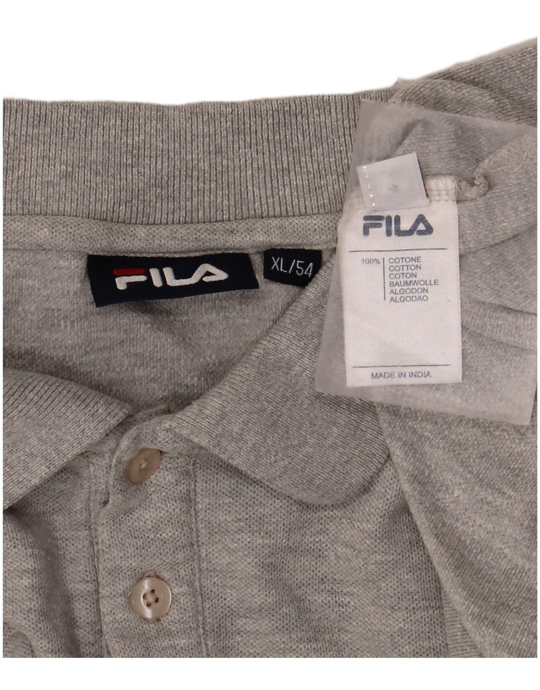 Tricou polo pentru bărbați FILA XL bumbac gri