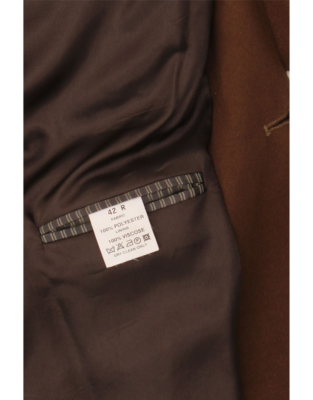 ROBBIE Jachetă pentru bărbați cu 3 nasturi, UK 42 XL Maro Poliester