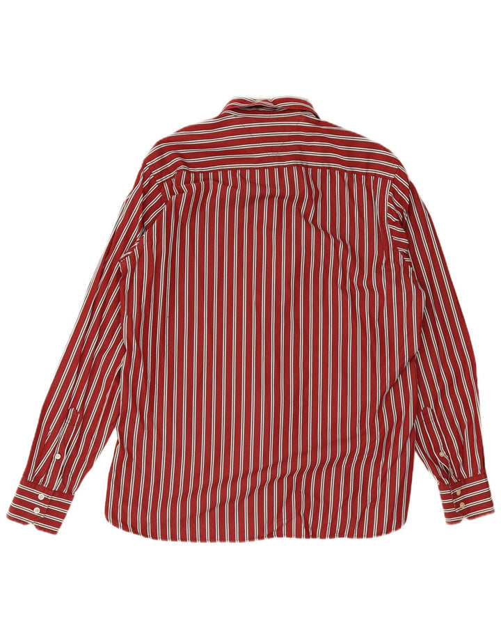 Cămașă pentru bărbați Tommy Hilfiger, bumbac cu dungi roșii mari
