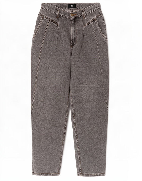 Blugi conici pentru femei cu talie înaltă Lee US 12 Large W28 L28 Gri