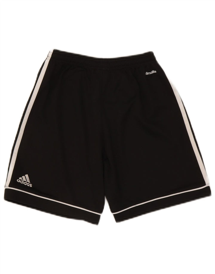 Pantaloni scurți sport Adidas Climalite pentru băieți 11-12 ani poliester negru
