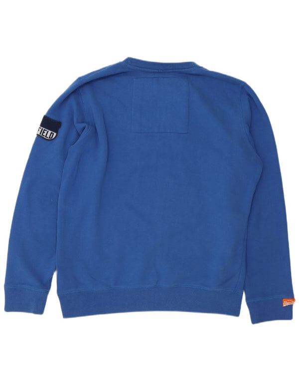 Pulover grafic Superdry pentru bărbați, bumbac albastru 2XL