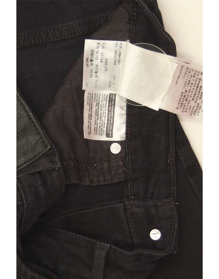 Blugi Levi's 712 Slim pentru femei W30 L32 bumbac negru
