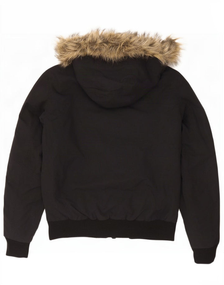 Jack Wolfskin Jachetă Bomber cu glugă pentru bărbați UK 36/38 Poliamidă neagră medie