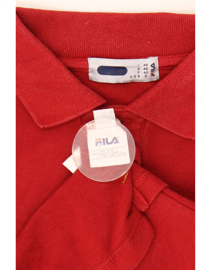 Tricou polo pentru bărbați FILA IT 48 Bumbac roșu mic
