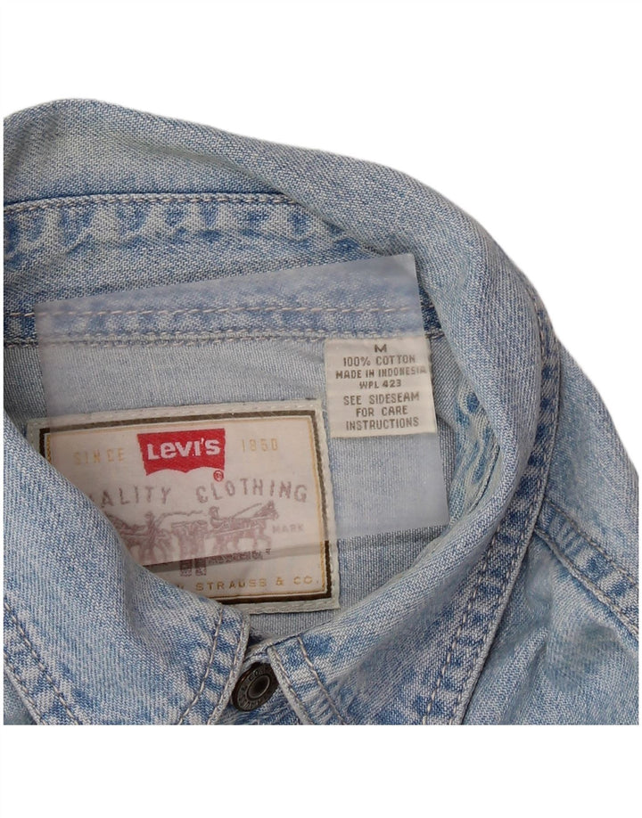 Cămașă de blugi pentru bărbați Levi's, bumbac albastru mediu