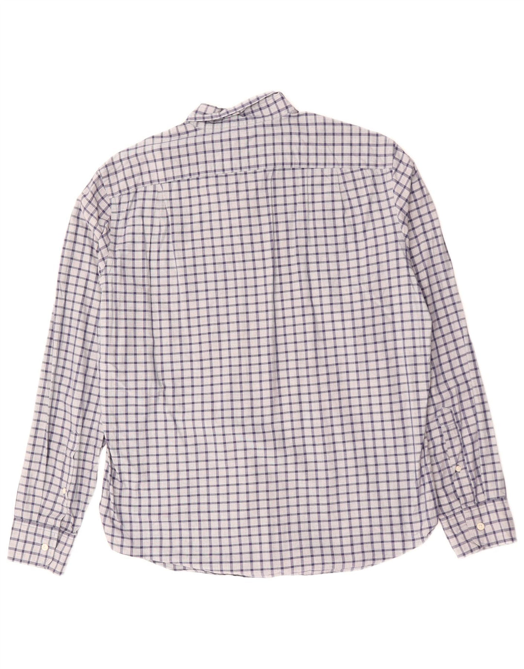 Cămașă subțire pentru bărbați J. CREW, mare, din bumbac cu carouri bleumarin
