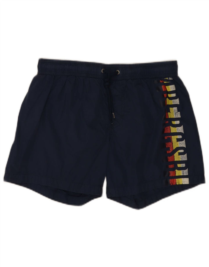 Pantaloni scurți de înot pentru bărbați Bikkembergs, albastru bleumarin mediu