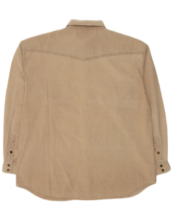 Cămașă Wrangler pentru bărbați din velur 2XL, bumbac, bej